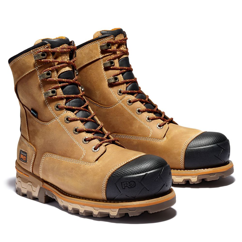 Botas de Trabajo Timberland Hombre Pro® Boondock 8\" Comp Toe Marrones/Negras - Chile GCV-734169